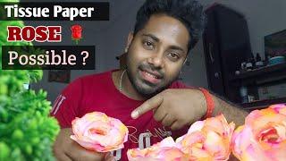 Tissue Paper Flowers | Very Easy Paper Rose Flower | Rose Flower | Paper Craft |Paper Craft Flowers