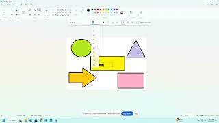 Basics on Creating Shapes, Color Fill, and Text in Paint 2025