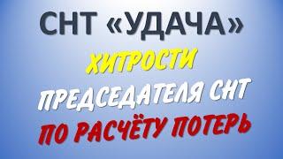 СНТ Удача. Разбор сметы по потерям в сетях.