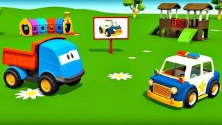 Dessin animé avec Léo le camion curieux - La voiture de police