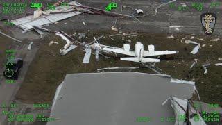 Helicopter view shows tornado, storm damage in Central Ohio