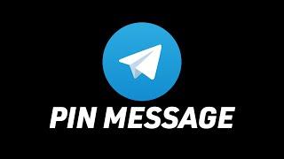 How To Pin A Message - Telegram 2024!