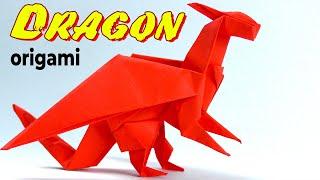 Paper DRAGON origami [Easy DIY]. How to make paper dragon from A4