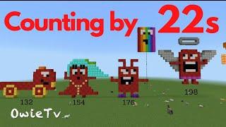 Numberblocks in Minecraft - COUNTING BY 22s | Learn to Count | Skip Counting by 22s | Songs for Kids