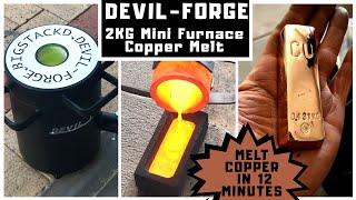 2 kg Mini Melting Furnace - 12 Minute Copper Melt with Devil-Forge