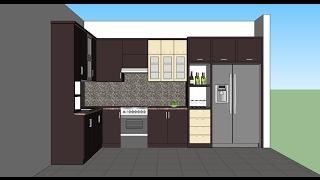 Sketchup tutorial make a kitchen