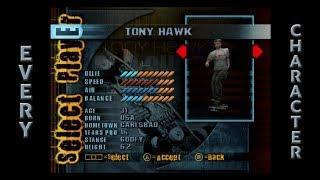 Tony Hawks Pro Skater 1 - All Characters [4K60fps]