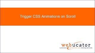 Trigger CSS Animations on Scroll