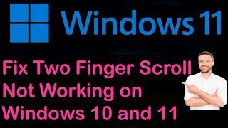 Fix Two Finger Scroll Not Working on Windows 10 and 11