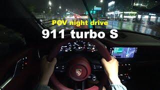 2023 Porsche 911 turbo S POV night drive