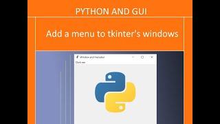 Adding a menu to tkinter's window in Python