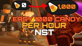 The BEST FASTEST WAY To Grind CANDY CORN | NIGHT 1 SPEEDRUN NST | TOWER DEFENSE SIMULATOR | ROBLOX