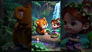 The Joyful Side of Tiger Cub Interaction with Kids