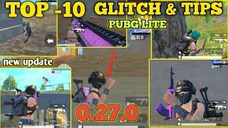 Pubg mobile lite Top 10 Secret Glitches and tips 0.27.0 update PUBG LITE rank push glitches & tips