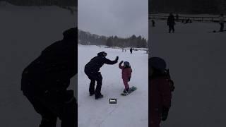 Supporting young snowboarder at Horseshoe Resort #snowboarding #horseshoeresort