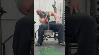Day 3 RISER CURL 105lbs/47.6kgs #armwrestling #worldchampion #comeback #letsgo #geh #phil413