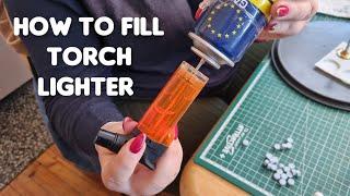 How to fill up a Torch lighter with Butane Gas ? All steps explained