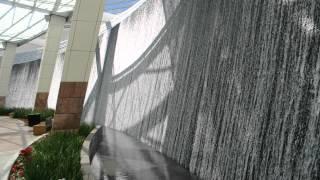 Wall of water outside Aria Hotel in Las Vegas