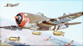 P-47 FORMATION TANK BUSTING |  72 cylinders &  32 .50 CALS