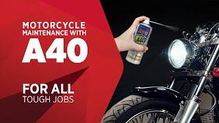 Motorcycle maintenance with Akfix A40 Anti-Rust Spray