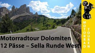 Dolomiten Italien – 12 Pässe mit dem Motorrad Sellajoch Grödnerjoch Karerpass Lavazé Valles