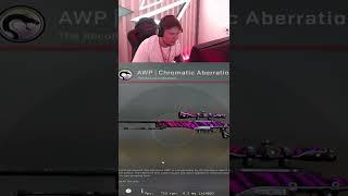 s1mple unboxes the best float AWP Chromatic Aberration from Recoil Case #shorts