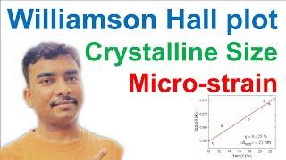 Crystalline Size and Microstrain - Williamson Hall Plot XRD #xrdanalysis