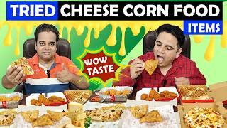 Tried All Cheese Corn Food Review ! Cheese Corn Nuggets ! Delhi Street Food !  Street Food India