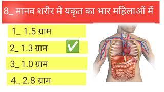 GK quiz Related to human body / fact for booster knowledge