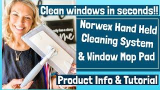 Clean windows in seconds! Norwex Hand Held Cleaning System, Window Mop Pad with Amy Dabbelt