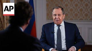 Lavrov says in Tucker Carlson interview that Russia will use 'all means' to defend its interests