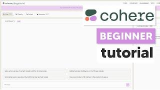 How To Use Cohere Command R (Cohere Tutorial) How To Use RAG For Beginners - Cohere Coral Tutorial