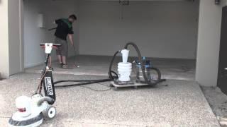 Preparing Garage Floor by getting rid of Dust