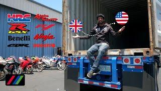 Iconic Motorbikes Unloads a MASSIVE Container of UK Motorcycle Imports!