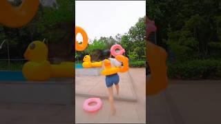 The crazy girl jump the swimming pool #shorts #ytshorts