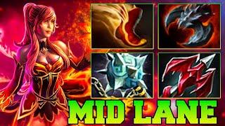 18 Kills Lina Dota 2 !! Lina Dota 2 Carry Midlane Build Pro Gameplay Guide 7.37