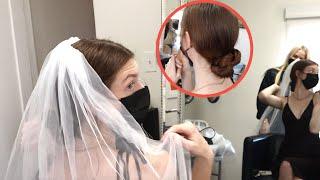 STYLING HER HAIR FOR THE WEDDING!