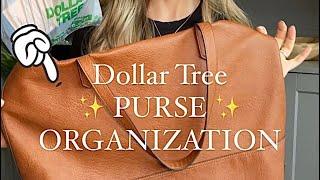 VIRALDollar Tree PURSEOrganization! #organization #hacks #dollartree #purse #bag #lifehacks