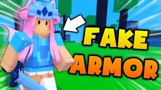 I Disguised myself in FAKE Armor in Roblox Bedwars...