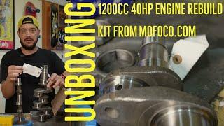 Volkswagen air-cooled 1200cc VW Engine rebuild  (unboxing 1200cc 40hp rebuild kit from MOFOCO.com