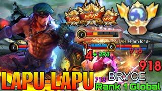 Powerful Offlaner Lapu Lapu Carry The Game - Top 1 Global Lapu Lapu by BRYCE - Mobile Legends