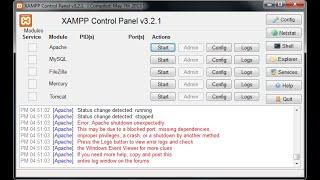 Mengubah Port Apache dan Mengatasi Error "Apache Shutdown unexpectedly" di XAMPP