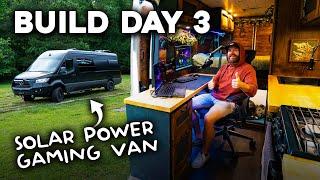 Building a GAMING CAMPER VAN 48v Solar Electrical System (Episode 3)