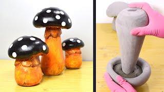 DIY Cement Mushrooms for Your Garden  Concrete Craft Ideas