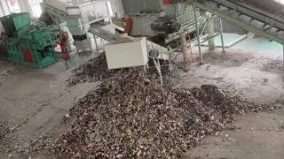 Factory Textile Waste Coarse Shredding + Fine Shredding Output Size