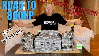 BUILT SUBARU CYLINDER HEADS W BIG 282 CAMS | 14mm HEADSTUDS | ROAD TO 800HP SUBARU EP 2