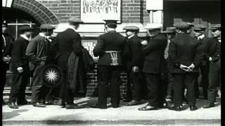 British military recruit men for the armed forces during World War I. HD Stock Footage