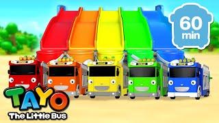 Learn Colors with Slide and More! | +Compilation | Color Song for Kids | Tayo the Little Bus