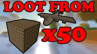 Unturned - Loot from 50 Air Drops!