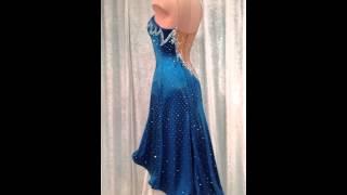 Pure Elegance Oksana Blais Blue Crystal Smooth Gown